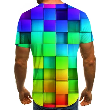 2021 Naują Trijų dimensijų išmaišykite marškinėliai vyriški Vasaros 3D Spausdinimo Atsitiktinis 3D Marškinėliai Topai Tee110-6XL
