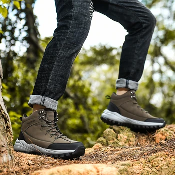 2021 naujų aukštos viršų vaikščiojimo batai, plius aksomo lauko sportiniai bateliai vyriški laisvalaikio bateliai didelio dydžio vyriški batai, kailiniai šilti Batai
