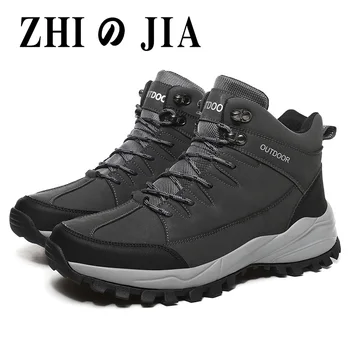 2021 naujų aukštos viršų vaikščiojimo batai, plius aksomo lauko sportiniai bateliai vyriški laisvalaikio bateliai didelio dydžio vyriški batai, kailiniai šilti Batai