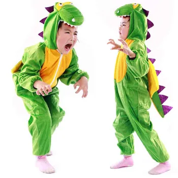 2021 Naujų Dinozaurų Halloween Kostiumai Vaikas Karnavalas Šalies Jumpsuit Suaugusiųjų Gyvūnų Aksomo Berniukas Etape Vaikų Dienos Dovanų 100-170CM