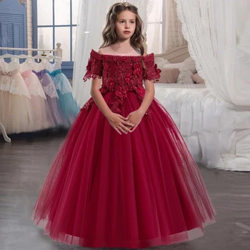 2021 Paauglių Oficialų Nuotaka Kostiumas Princesė Suknelė Gėlių Prom Vaikas Suknelės Mergaitėms, Vaikams, Kamuolys Suknelė Vakare Šalies Vestuvių Suknelės