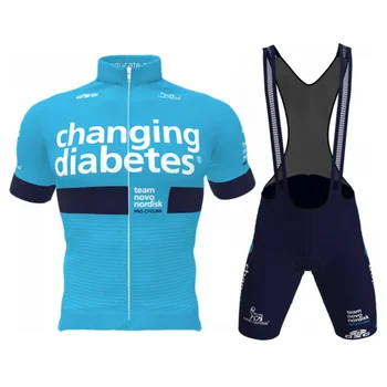 2021 pro komandos Keičiasi diabeto dviračių džersis tiktų vasaros vyrų dviračių šortai, kombinezonai su antkrūtiniais roupa de ciclismo dviračių sporto lenktynės drabužiai