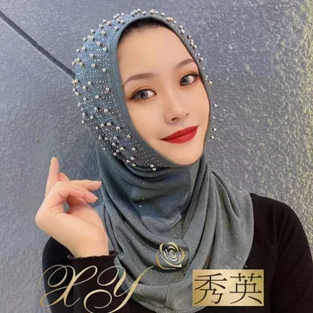 2021 skaros šalikas Musulmonų moterys akimirksniu nešioti duobute hijab