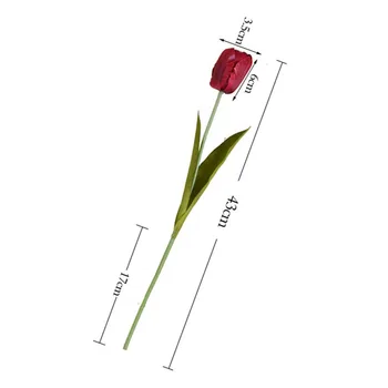 20pcs/daug 43cm Dirbtinės Tulpės Šilko Gėlės, vestuvių Nuotaka Ranka Ūkyje Netikras Gėles, Namų Dekoravimo Reikmenys 