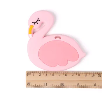 20pcs Flamingo Silikono teether BPA Free Baby Teether Naujai Granulių maistinė Karoliukai 