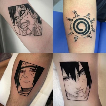 20pcs Naruto Tatuiruotė Lipdukai Anime Stiliaus Laikina Tatuiruotė Lipdukai Vandeniui ilgalaikį Netikrą Tatuiruotės