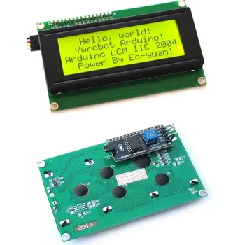 20x4 pobūdžio žalia LCD su serijos IIC/I2C Arduino