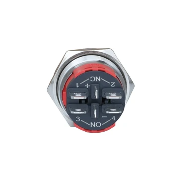 22mm Metalo mygtukas Jungiklis Žiedas LED Akimirksnį Savarankiškai Latching 1NO1NC Vandeniui Didelės Galios Šviesos Jungiklis 18A Aukštos Srovės Mygtukas