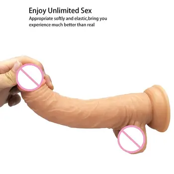 23*6cm 441g Tikroviškas Dildo minkštas didelis Didelis Penis Su siurbtuko Sekso Žaislai Moters Moterų Masturbacija