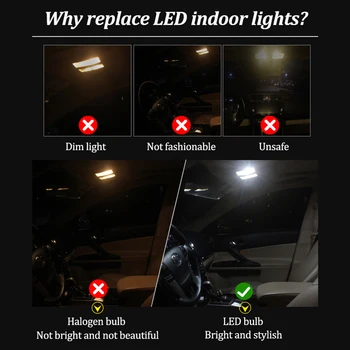 23X Canbus LED Automobilių salono apšvietimas + Licenciją plokštelės šviesos Rinkinys, Skirtas 