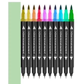 24/36/48/72/100 Profesinės Spalvos Užrašu Teptuku Pen Set Art Dual Galvos Piešimo Medžiagos Tiekimą Akvarelė Žymeklis Teptuku Rašikliai