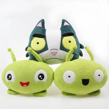 25cm Galutinis Išdėstyti Animacinių filmų Anime Peluche, Žaislų, Žalia Mooncake Minkštas iškamša Caterpillar Pagalvės Lėlės Žaislas Vaikams
