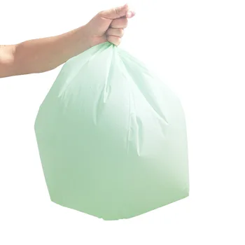 25pcs Visiškai biologiškai plastiko maišą PLA+PBAT suyranti aplinkos apsaugos šiukšlių maišą suyranti raišteliu krepšys