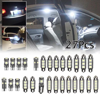 27Pcs Automobilio Salono Balta LED Šviesos Mini Lemputes Rinkinio Atsparus Karščiui 6000K Auto Reikmenys Mercedes Benz E class W211 02-08