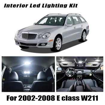 27x LED Licencijos numerio ženklo žibintas + Interjerą skaitymo Lemputės Komplektą Už 2002-2008 M. Mercedes Benz E class W211 Sedanas TIK E200 E220 E240 E270