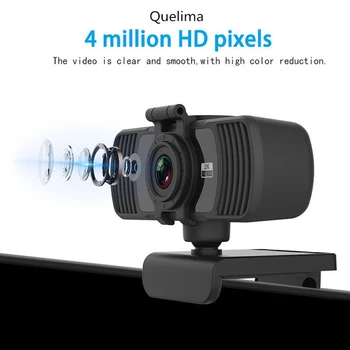 2K Full HD Kamera, Mini Kompiuteris, USB 2.0 PC 2560*1440P WebCamera Su Mikrofonu Pasukti Kameros 