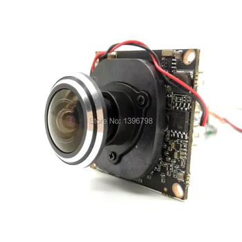 2MP, H. 264/H. 265 IP Kameros Modulis 1080P Mini VAIZDO 360 Laipsnių Plataus Kampo Fisheye Panoraminis Fotoaparatas Infraraudonųjų spindulių Stebėjimo Kamerą