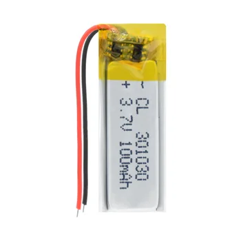 2vnt 100mah Talpa Li-Polimero Baterija 3.7 V 301030 visiškai naujas Modelis Įkraunamas Ličio jonų Elementų Elektriniai Žaislai E-Knygos GPS