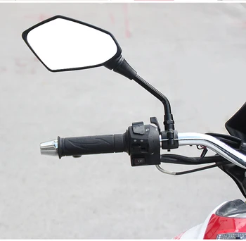 2vnt 10mm Motociklo galinio vaizdo Veidrodėlis, skirtas motokroso enduro vmax speed triple 1050 suzuki intruder m109r moto priedai
