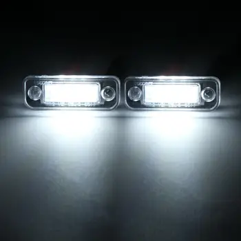 2vnt 12V LED Skaičius Licenciją Plokštelės Šviesos Žibintai Mercedes Benz W203 5D W211 W219 R171 Automobilių Licenciją Plokštelės Žibintai Šildomi Prieigos