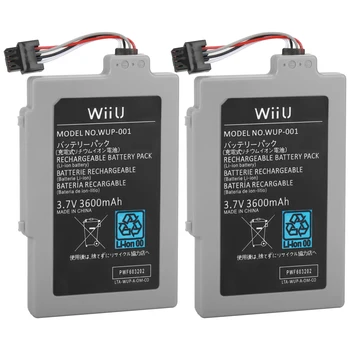 2vnt 3.7 V 3600mAh ARR-002 Baterijos Nintendo Wii U GamePad