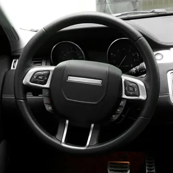 2vnt ABS Vairo Mygtukas Rėmo Dangtis Apdaila Įterpti Patiekiamas Bezel Už 2012-2016 Land Rover Range Rover Evoque Automobilių Stilius