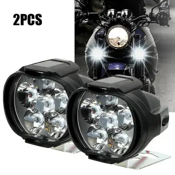 2vnt Automobilių Motociklo priekinis žibintas Vietoje Rūko Žibintai 6 Vandeniui LED Darbo Lempa 12V Motociklo Akiratyje Automobilį, Motociklą LED Žibintai