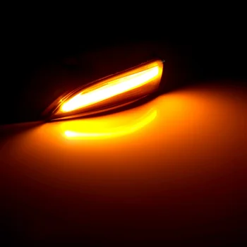 2vnt Dinaminis LED Posūkio Signalo galinio vaizdo Veidrodis Indikatorius, Indikatorių Šviesos Pusėje Veidrodis Posūkio Signalo Lemputė Ford Fiesta MK7 B-MAX