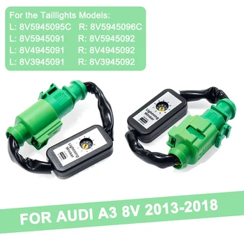 2vnt Dinamiškas Posūkio Signalo Indikatorius LED Kairėje ir Dešinėje Uodegos Šviesos Add-on Modulis Laidas Laidas Pajungti Audi A3 8V 2012-2018