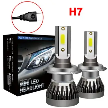 2VNT LED H7 priekinių Žibintų Lemputė Canbus LED Šviesos Auto 90W 12000LM H7 IP68 Vandeniui LED Lemputės Vaiskiai Balta 6000K, priekinių Žibintų šviesos Pluošto Rinkinį