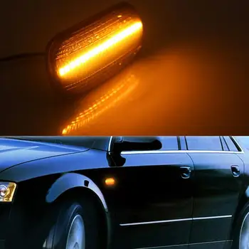 2vnt LED Šoninis Gabaritinis Žibintas Posūkio Signalo Lemputė Audi A3, A4 S4 B6 B7 A6 A8 B5 ir TT