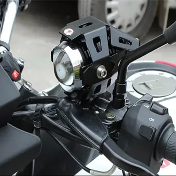 2VNT motociklo U5 LED žibintai-tik vienas modelis, aukštos pluošto motortbike uxiliary darbo lamp12V 125W Motorinių DRL priekiniai Žibintai priešrūkinis žibintas