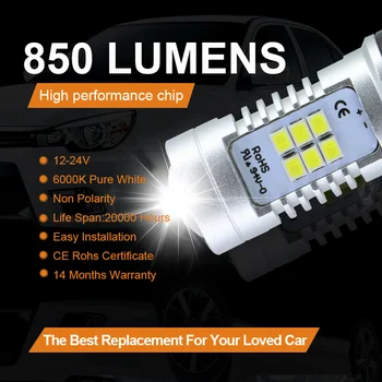 2vnt P13W PSX26W / SH23W / 12277 Lemputė LED Rūko Šviesos važiavimui Dieną, Už Peugeot 508 Audi A4 B8(CA219x2)