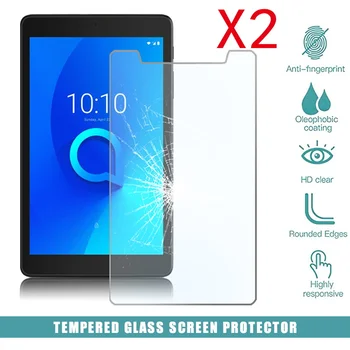 2vnt Tablet Grūdintas Stiklas Screen Protector Padengti Alcatel 3T 8 Tablet PC Sprogimų Ekranas HD Grūdintas Filmas