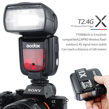 2x Godox TT600 2.4 G Belaidžio ryšio Fotoaparatą Mirksi Speedlite Su X1T-N Siųstuvas už NikonD7500 D7200 D5600 D5500 D750 D500 D810