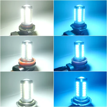 2x H8, H7, H11 9005 HB3 9006 Baltas LED Rūko žibintų Lempos lemputė Dienos Važiavimo Šviesos diodų (LED Rūko Žibintas automobilių Ice Blue 12V