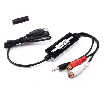 3.5 mm Ezcap 216 USB Audio Capture Grabber Redaguoti Garso Kabeliu Skaitmeninis Įrašymo Analoginis Audio Kasetė CD/MP3 Keitiklis