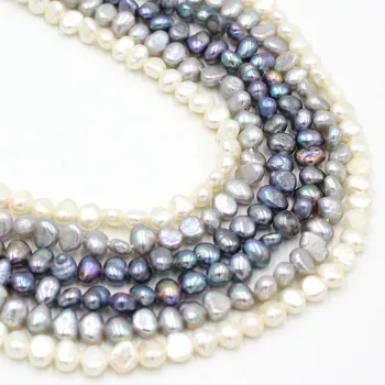 3-5mm Natūralus Baltas Pilka Gėlavandenių Perlų Nereguliarus Tarpiklis Prarasti Granules Aksesuarai, Papuošalų gamyba 