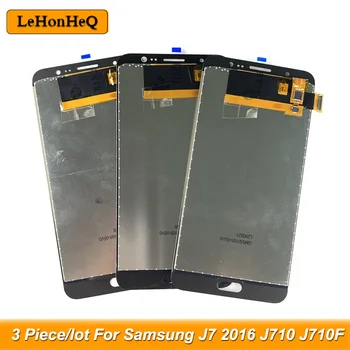 3 gabalas/daug LCD samsung Galaxy J710 lcd Samsung J7 2016 J710FN J710F J710 LCD Ekranas Jutiklinis Ekranas skaitmeninis keitiklis Asamblėja