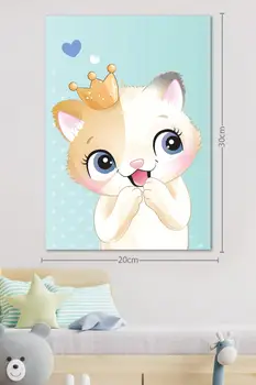 3 Mielas, Draugiškas, Kačių, Dekoratyvinių Frameless Skaitmeninių nuotraukų Namų Atspausdintas Ant MDF Plokštės 20x30cm Su iš Anksto Taikyti Klijų