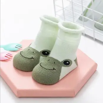 3 Poros 2020 nauji atrišti burną vaikų kojinės, kūdikių berniukų, mergaičių, kūdikių neslidžia grindų kojinės akies animacinių filmų kojinės