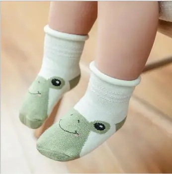 3 Poros 2020 nauji atrišti burną vaikų kojinės, kūdikių berniukų, mergaičių, kūdikių neslidžia grindų kojinės akies animacinių filmų kojinės