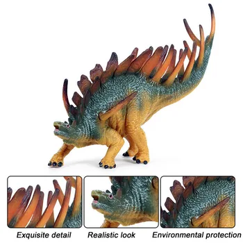 3 Vnt Modeliavimas Priešistorinių Gyvūnų Kentrosaurus Modelio Kietojo Dinozaurų Kolekcija Veiksmų Skaičius, Statulėlės, Plastikiniai Žaislai Vaikams