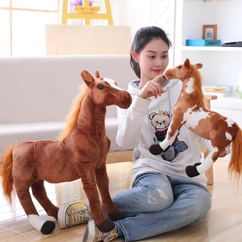 30-90cm 4 Stilius Modeliavimas Arklių Pliušinis Žaislas Įdaryti Tikroviška Gyvūnų Lėlė Baby Vaikams, Dovana, Namų Parduotuvė Dekoro Triver Aukštos Kokybės Žaislas