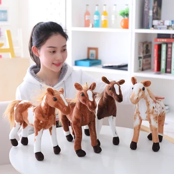 30-90cm 4 Stilius Modeliavimas Arklių Pliušinis Žaislas Įdaryti Tikroviška Gyvūnų Lėlė Baby Vaikams, Dovana, Namų Parduotuvė Dekoro Triver Aukštos Kokybės Žaislas