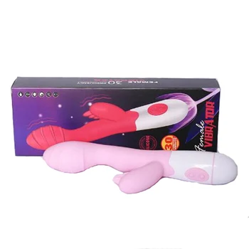 30 Greičiai Dvigubos vibracijos G spot Klitorio stimuliatorius Rabbit Vibratorius, sekso žaislai, moters, Magic wand massager AV stick Suaugusiųjų žaislai