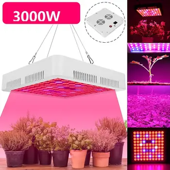 3000W LED Augti Žiburiai, Lempos Skydelis Hydroponic Augalų Auginimo Visą Spektrą, Daržovių, Gėlių Patalpų Augalų Sėklos AC85-265V Juoda/Balta