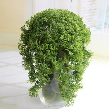 30cm Dirbtinių Augalų Plastikinį Dirbtiniais Augalais, Namų Puošmena Kabo Krepšelį Žalia Žolė