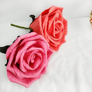 30cm milžinišką PE putos, rožių galvos vestuvių dekoravimas, gėlių namų dekoravimo, modeliavimo bijūnas gėlių vainikas