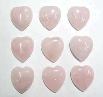 30pcs Širdies formos, karoliukai, Nr. Hole natūralaus akmens Kvarco kristalo agates malachito cabochons karoliukai 25*23 mm, 